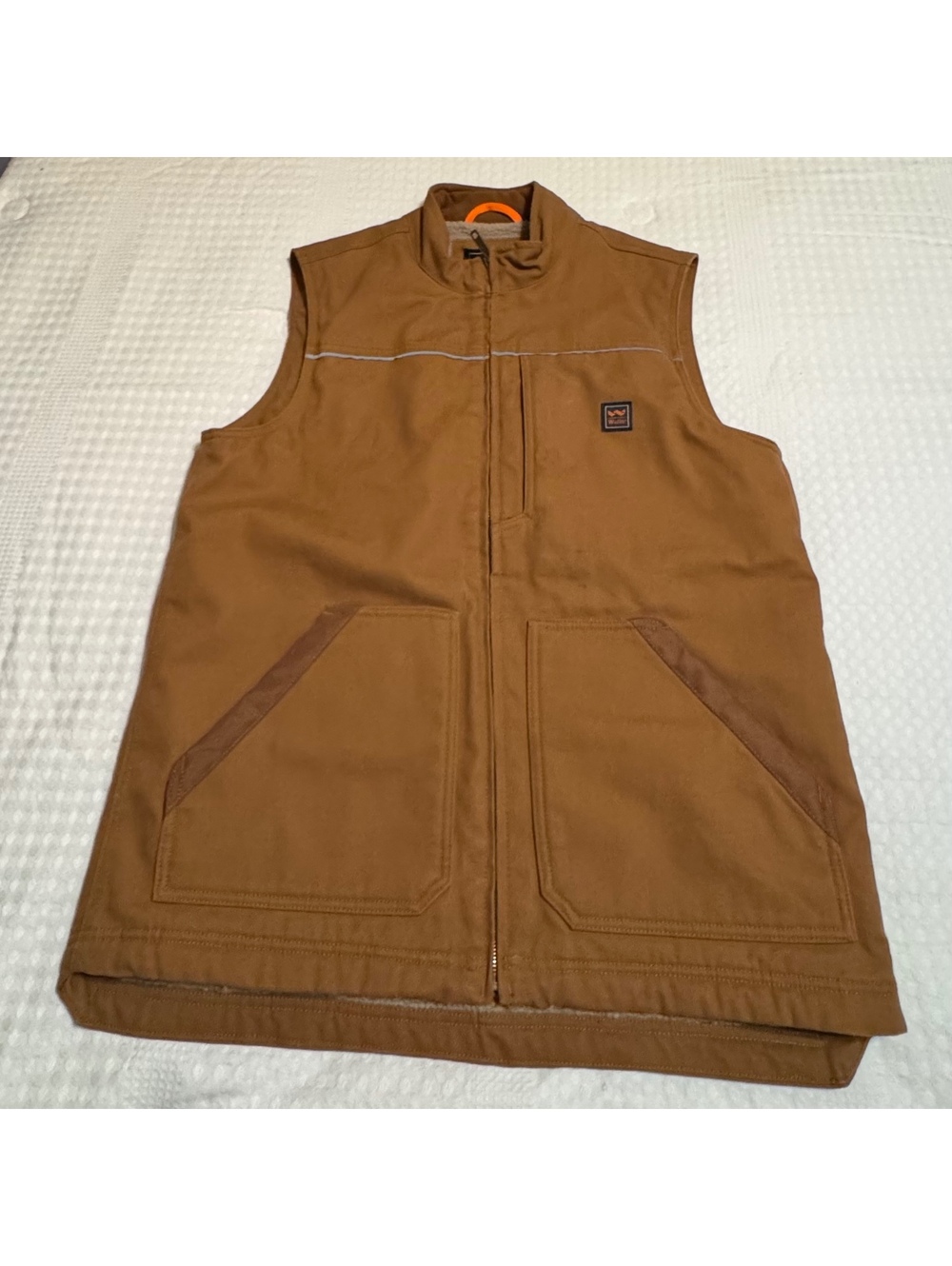 Walls Outdoor Goods Men’s Large Tall Brown Duck Canvas Sherpa Lined Work Vest